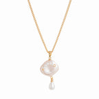 Luxury Multi-Layer Necklace | Baroque Pearl, Floral Bouquet & Heart Zircon | Everyday Versatile - UMI