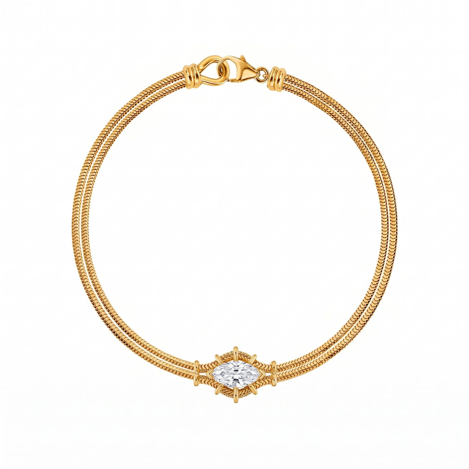 Macaron Colourful Braided Bracelet | Multi-Cut Zircon, Adjustable Clasp & Double Snake Chain | Minimalist Chic