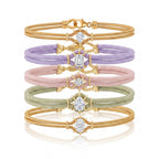 Macaron Colourful Braided Bracelet | Multi-Cut Zircon, Adjustable Clasp & Double Snake Chain | Minimalist Chic - UMI