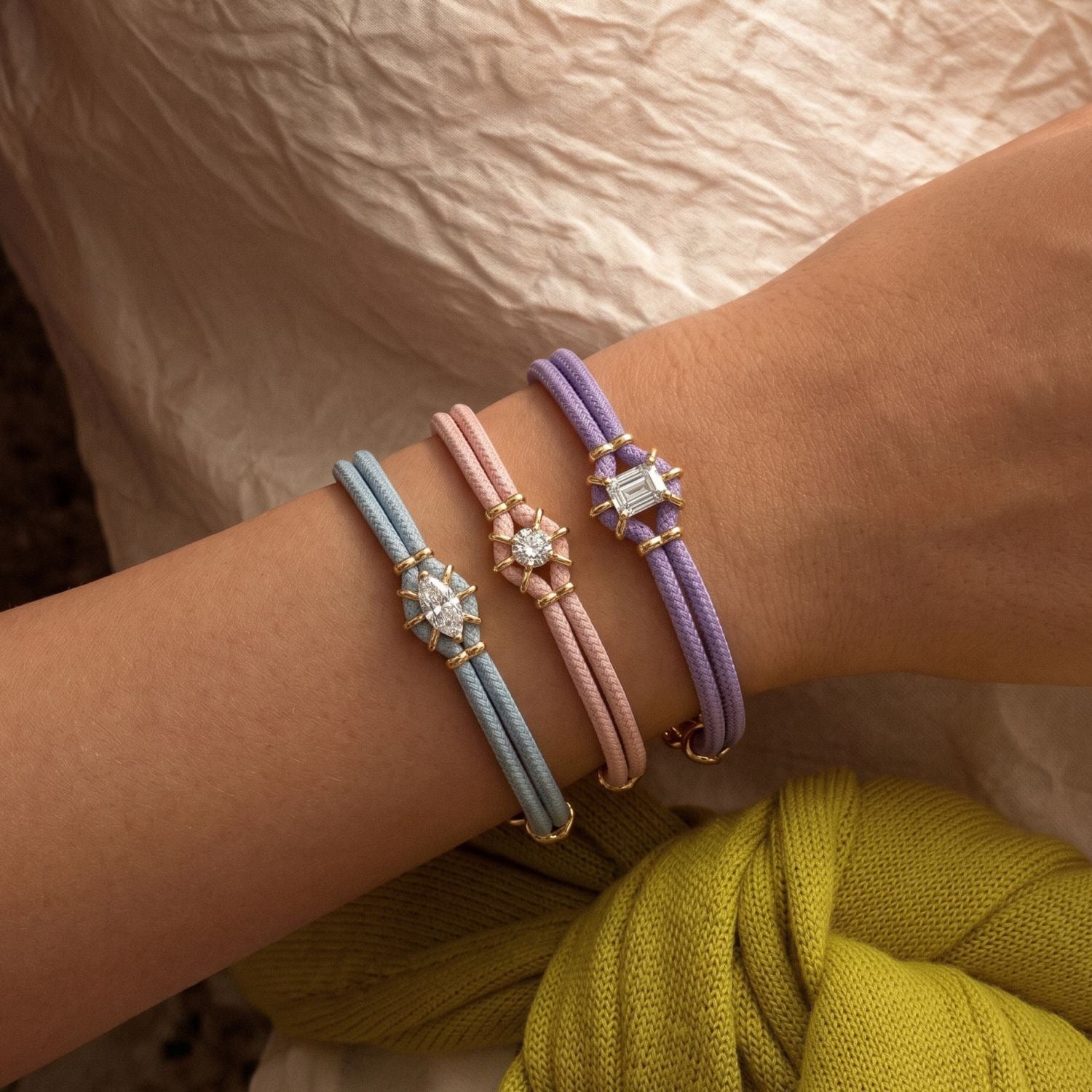 Macaron Colourful Braided Bracelet | Multi-Cut Zircon, Adjustable Clasp & Double Snake Chain | Minimalist Chic