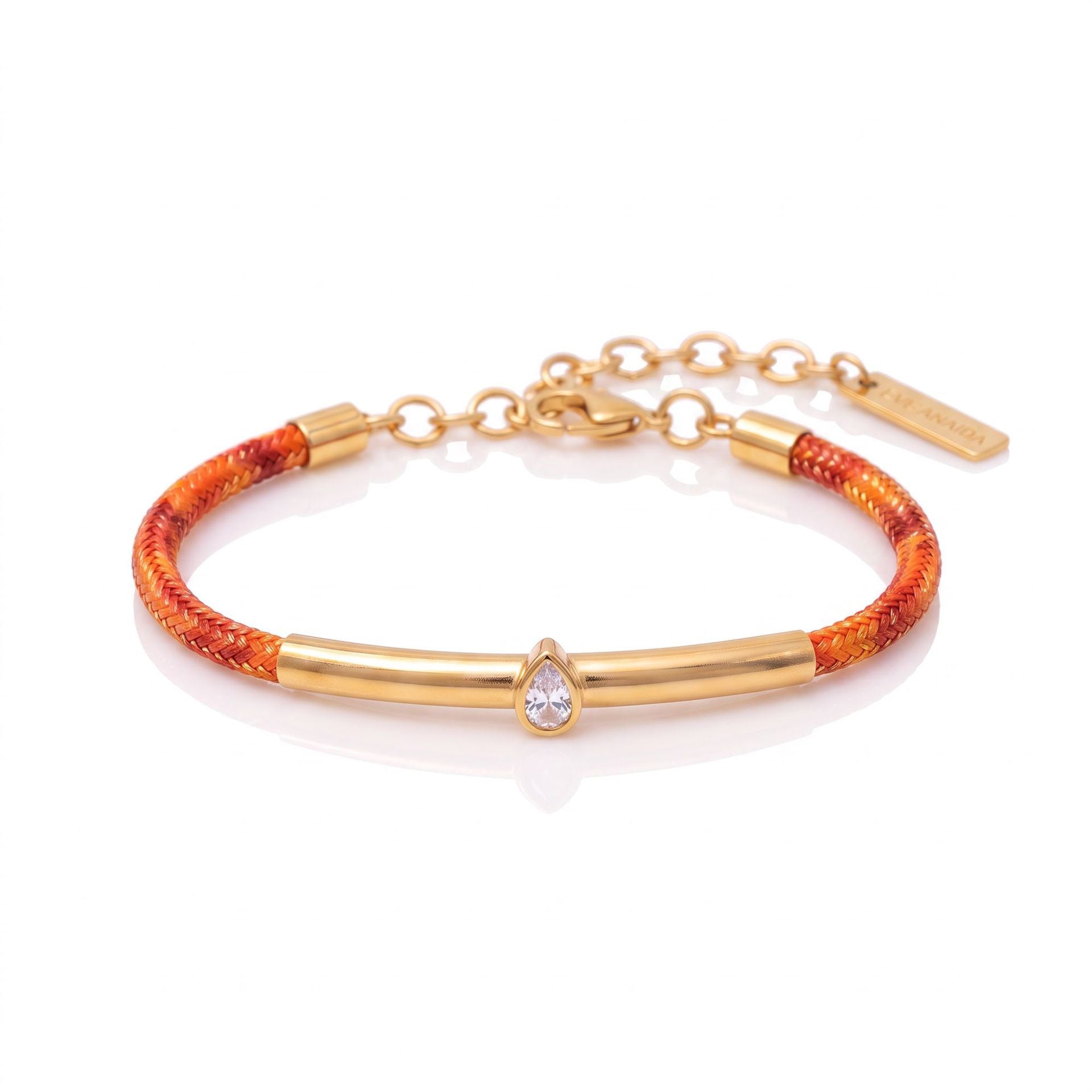 Luxury Snake Bone & Colourful Braided Rope Bracelet | Geometric Zirconia Arc Tube Bangle
