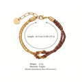 Bestselling Gold Bracelet | Braided Rope & Black Beaded Strand | Minimalist Everyday Style