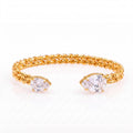 Bestselling New Titanium Steel Twisted Open Bangle | Geometric Zirconia Bracelet | Versatile Everyday Style