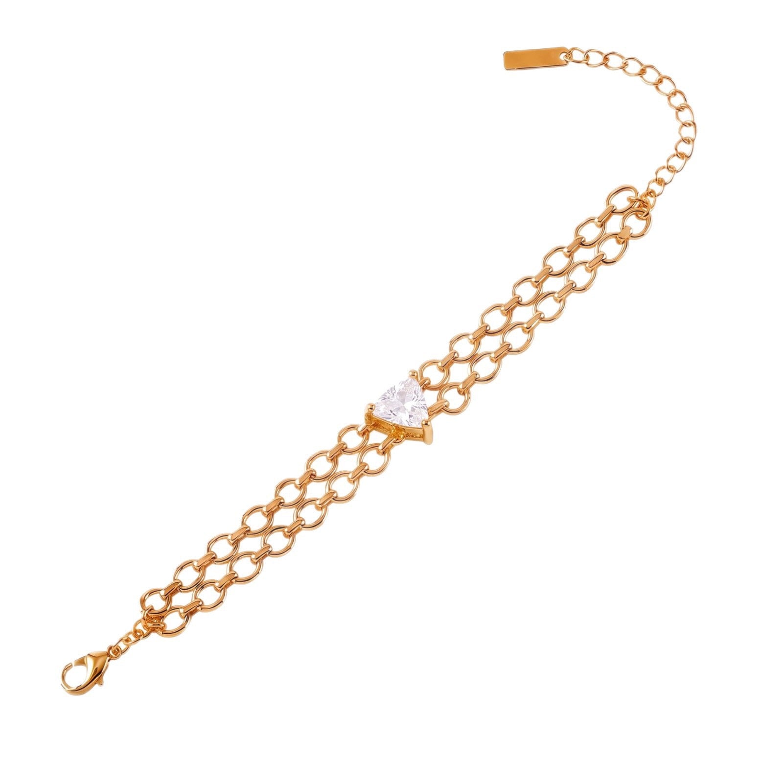 Bestselling New Titanium Steel Twisted Open Bangle | Geometric Zirconia Bracelet | Versatile Everyday Style