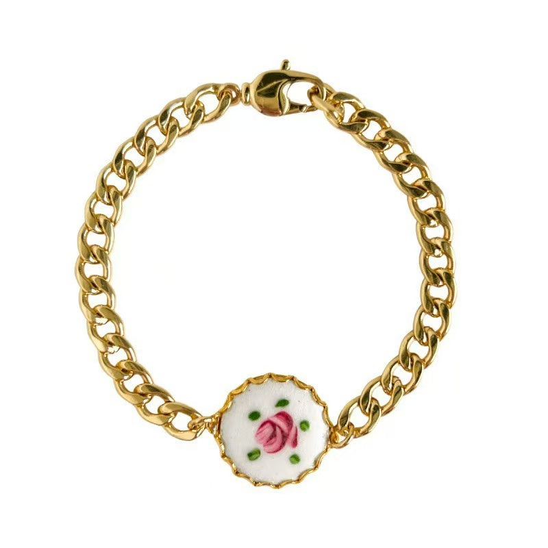 Gold Cuban Link & Heart Star Bracelet Set | Braided Rope & Elastic Beaded Strand | Lightweight Luxury Layering