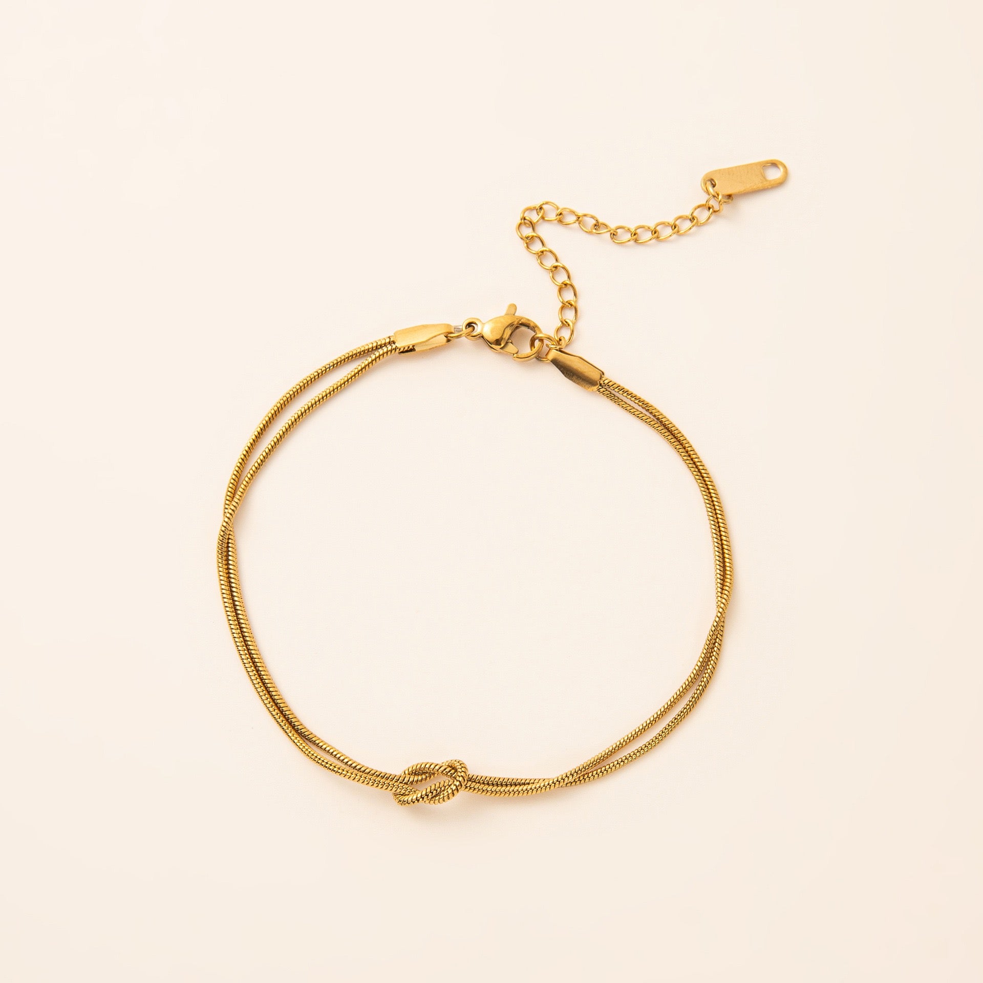 Lightweight Luxury Titanium Steel Bracelet | Beaded Knotted Braided Rope | 18K Colour-Lasting Electroplated