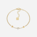 Lightweight Luxury Beaded Bracelet | Gold Ball & Hexagon Elastic Strand | Heart Zirconia Delicate Chain | Minimalist Versatile