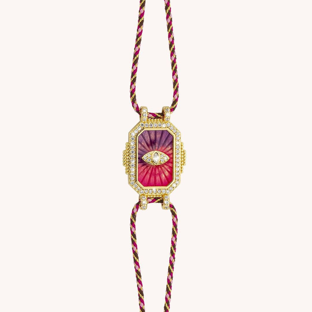 Tarot Card Crystal & Enamel Bracelet | Viral INS Style | Real Gold Electroplated Colour-Lasting