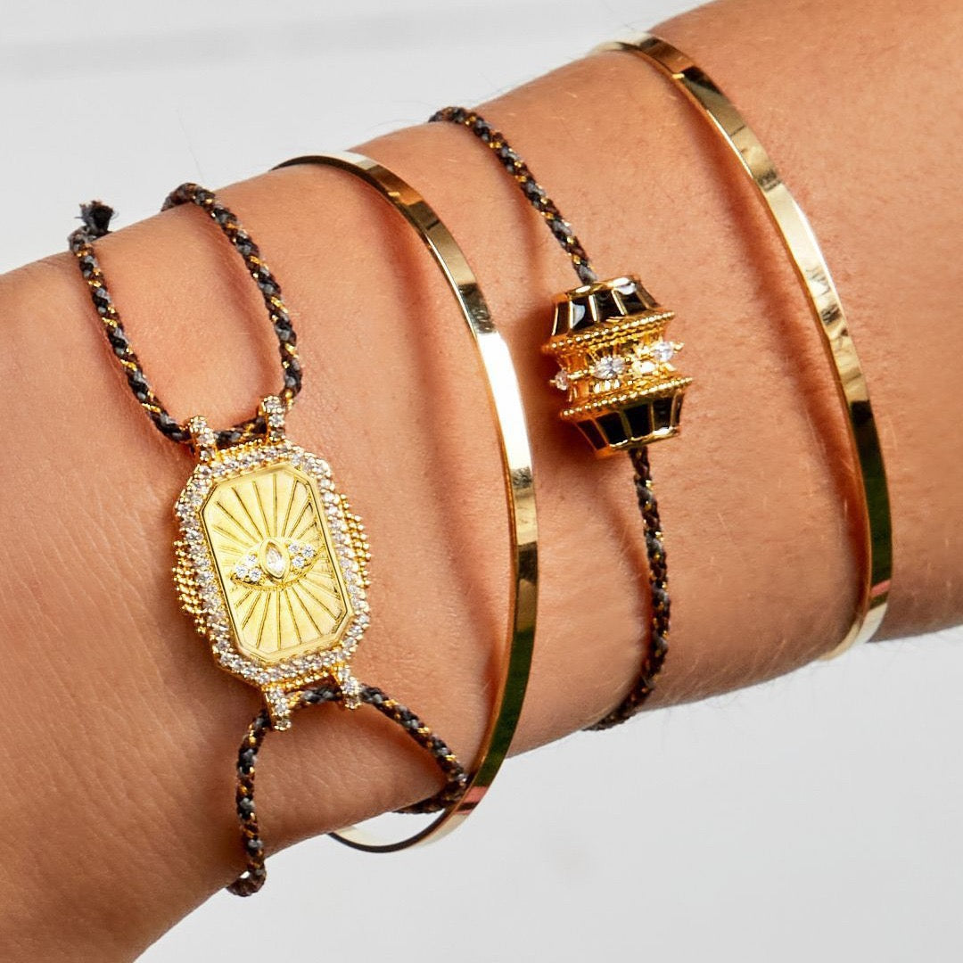 Tarot Card Crystal & Enamel Bracelet | Viral INS Style | Real Gold Electroplated Colour-Lasting