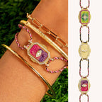 Tarot Card Crystal & Enamel Bracelet | Viral INS Style | Real Gold Electroplated Colour-Lasting - UMI