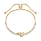 Luxury Gold Diamond-Encrusted Bracelet – Sliding Adjustable Clasp | Multi-Style - UMI