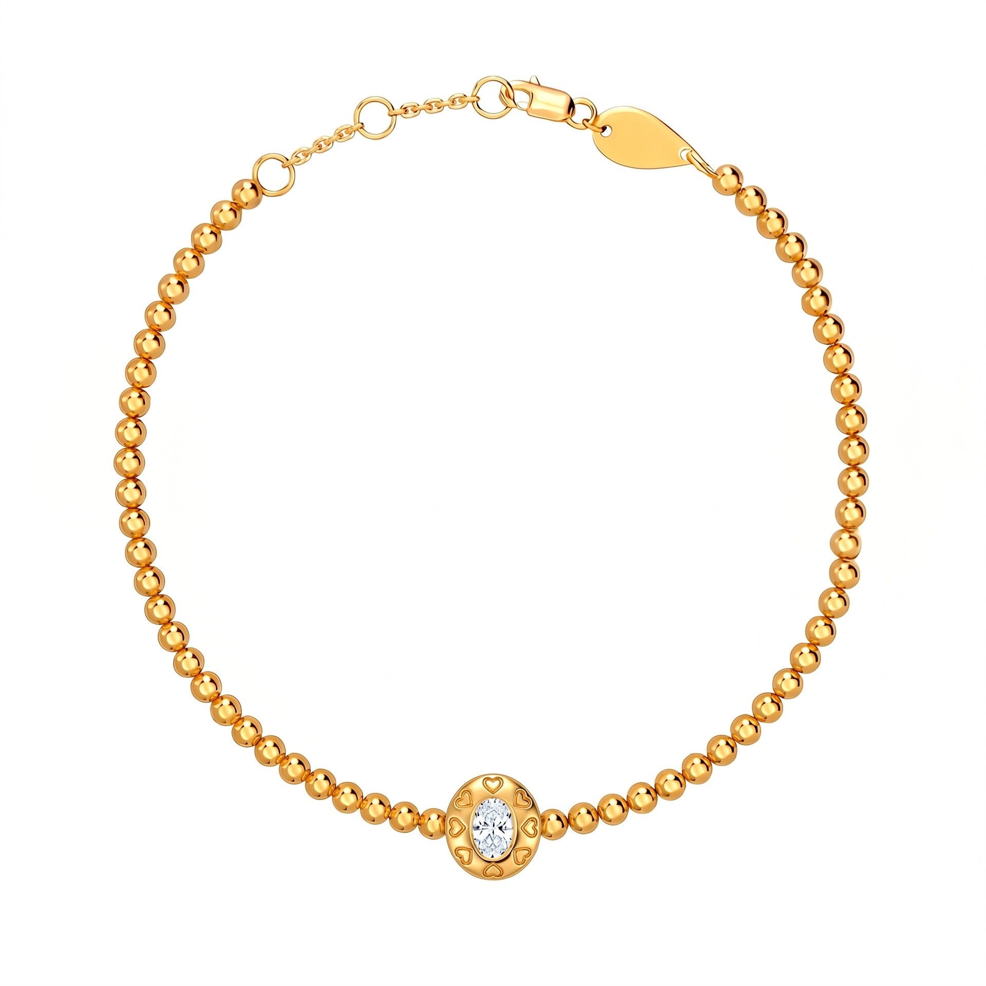 Luxury Gold Diamond-Encrusted Bracelet – Sliding Adjustable Clasp | Multi-Style