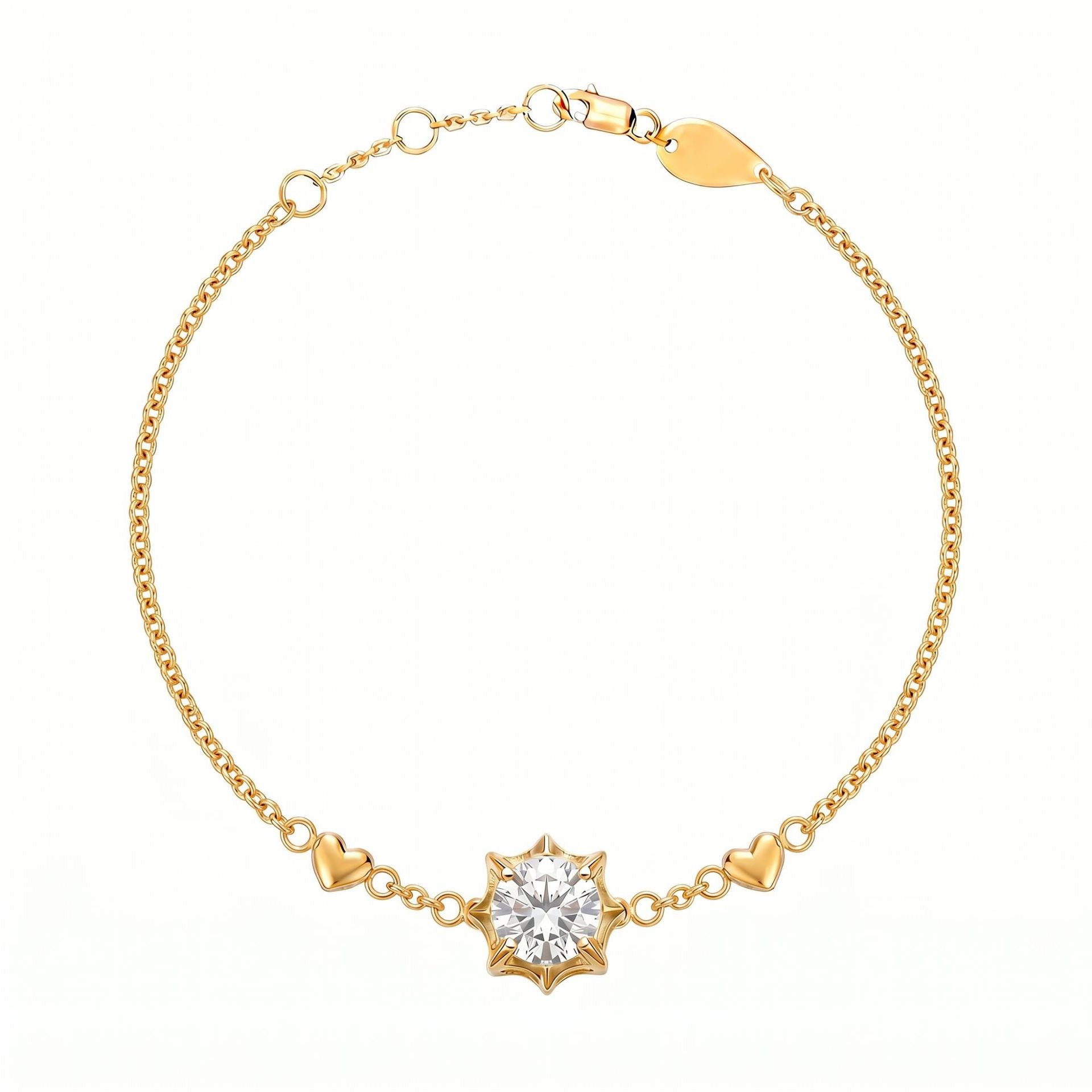 Luxury Gold Diamond-Encrusted Bracelet – Sliding Adjustable Clasp | Multi-Style