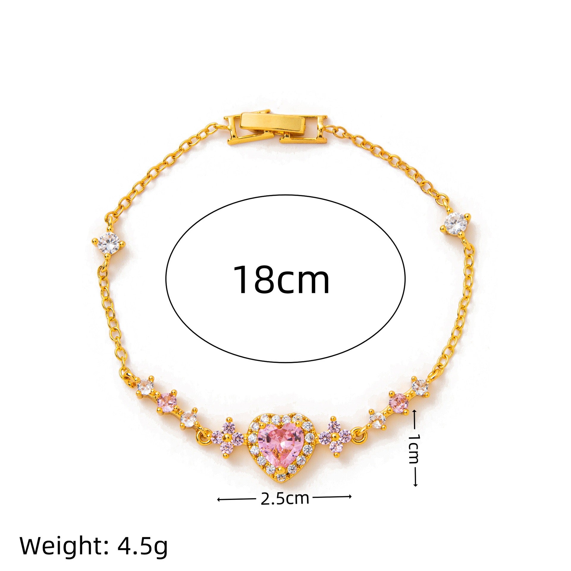 Butterfly Heart Diamond Bracelet – Luxe INS Style | 18K Gold Plated