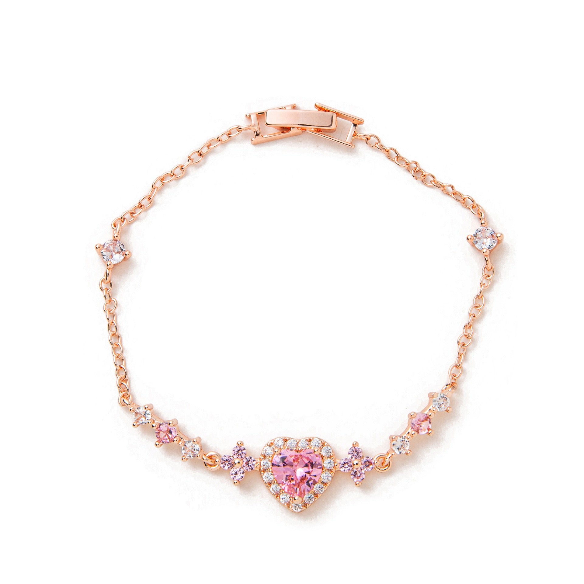 Butterfly Heart Diamond Bracelet – Luxe INS Style | 18K Gold Plated