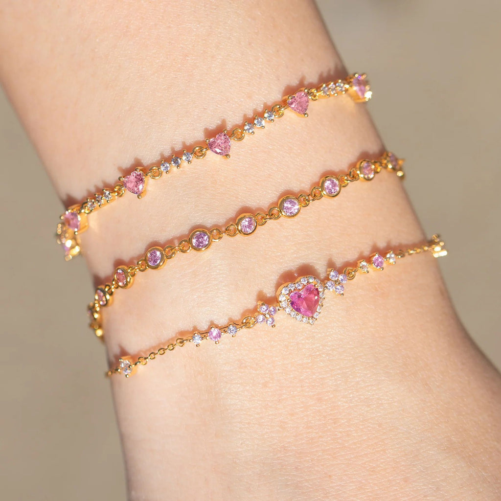 Butterfly Heart Diamond Bracelet – Luxe INS Style | 18K Gold Plated