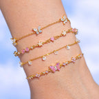 Butterfly Heart Diamond Bracelet – Luxe INS Style | 18K Gold Plated - UMI