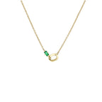 Emerald Gemstone Pendant Necklace & Bracelet – Minimalist Titanium Steel | New Arrival - UMI