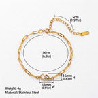 Coloured Diamond Moon Teardrop Cuban Chain Bracelet – Stackable | Gold-Plated Tarnish-Resistant - UMI