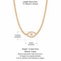 Evil Eye Zirconia Pendant Necklace & Bracelet – 18K Gold-Plated | Tarnish-Resistant