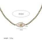 Evil Eye Zirconia Pendant Necklace & Bracelet – 18K Gold-Plated | Tarnish-Resistant - UMI