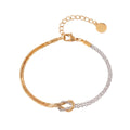 Colour-Block Knotted Multi-Chain Bracelet – Titanium Steel | Tarnish-Resistant Everyday Wear
