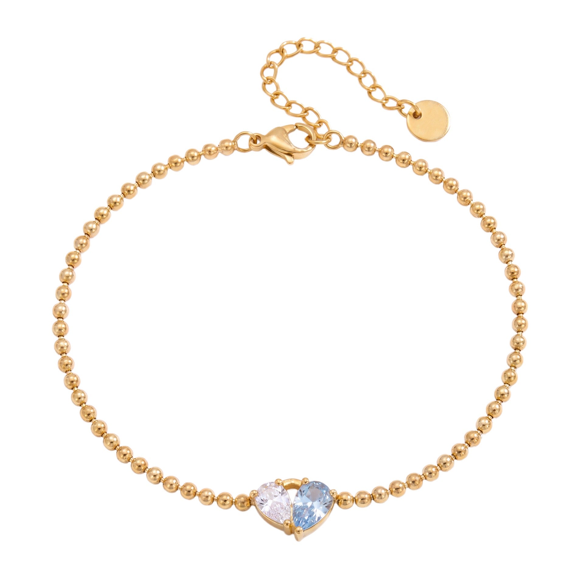 Gold-Plated Multi-Style Bracelet – Cuban Chain, Double Layer, Ball Chain & Zirconia | Titanium Steel