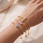Gold-Plated Multi-Style Bracelet – Cuban Chain, Double Layer, Ball Chain & Zirconia | Titanium Steel - UMI