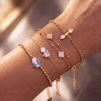 Gold-Plated Multi-Style Bracelet – Cuban Chain, Double Layer, Ball Chain & Zirconia | Titanium Steel - UMI