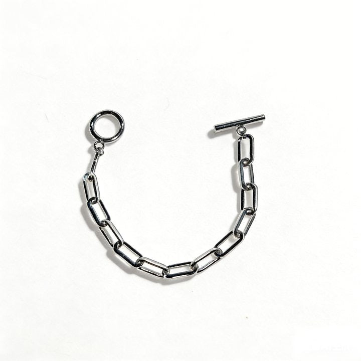 Hip-Hop Titanium Steel Spliced Chain Bracelet – Minimalist Cool-Tone Streetwear