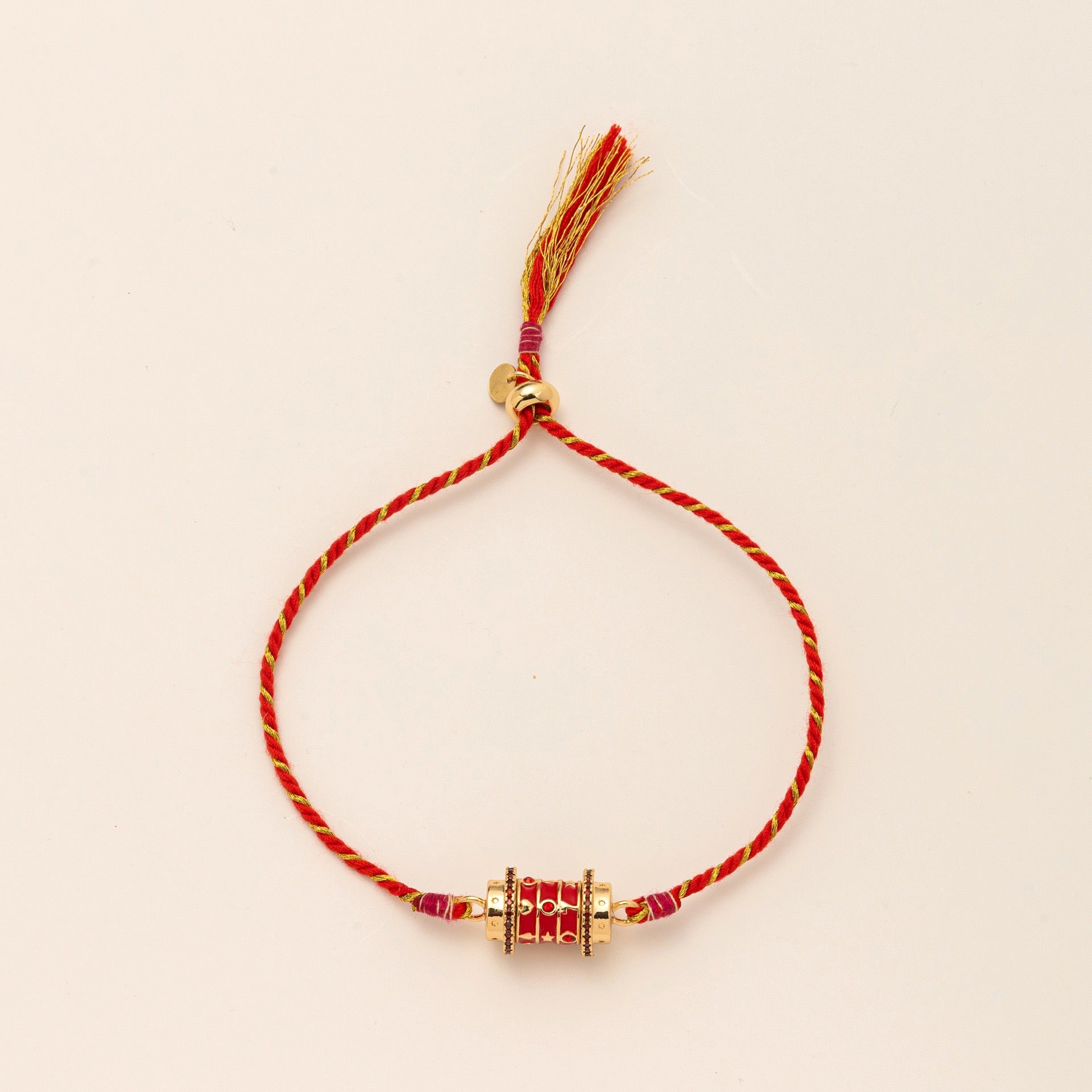 Colourful Tarot Braided Cord Bracelet – Star & Evil Eye Charms | Gold-Plated Tarnish-Resistant