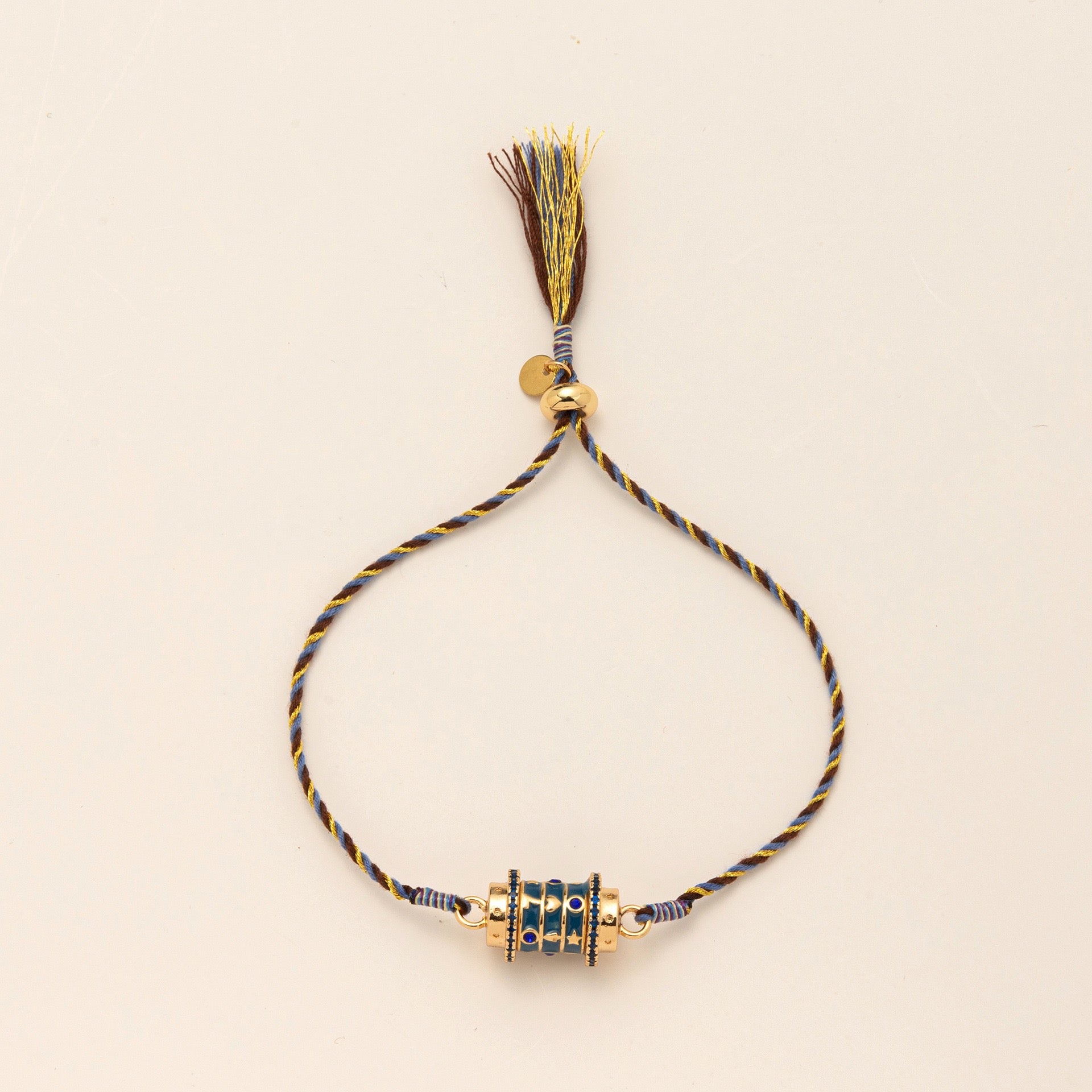 Colourful Tarot Braided Cord Bracelet – Star & Evil Eye Charms | Gold-Plated Tarnish-Resistant