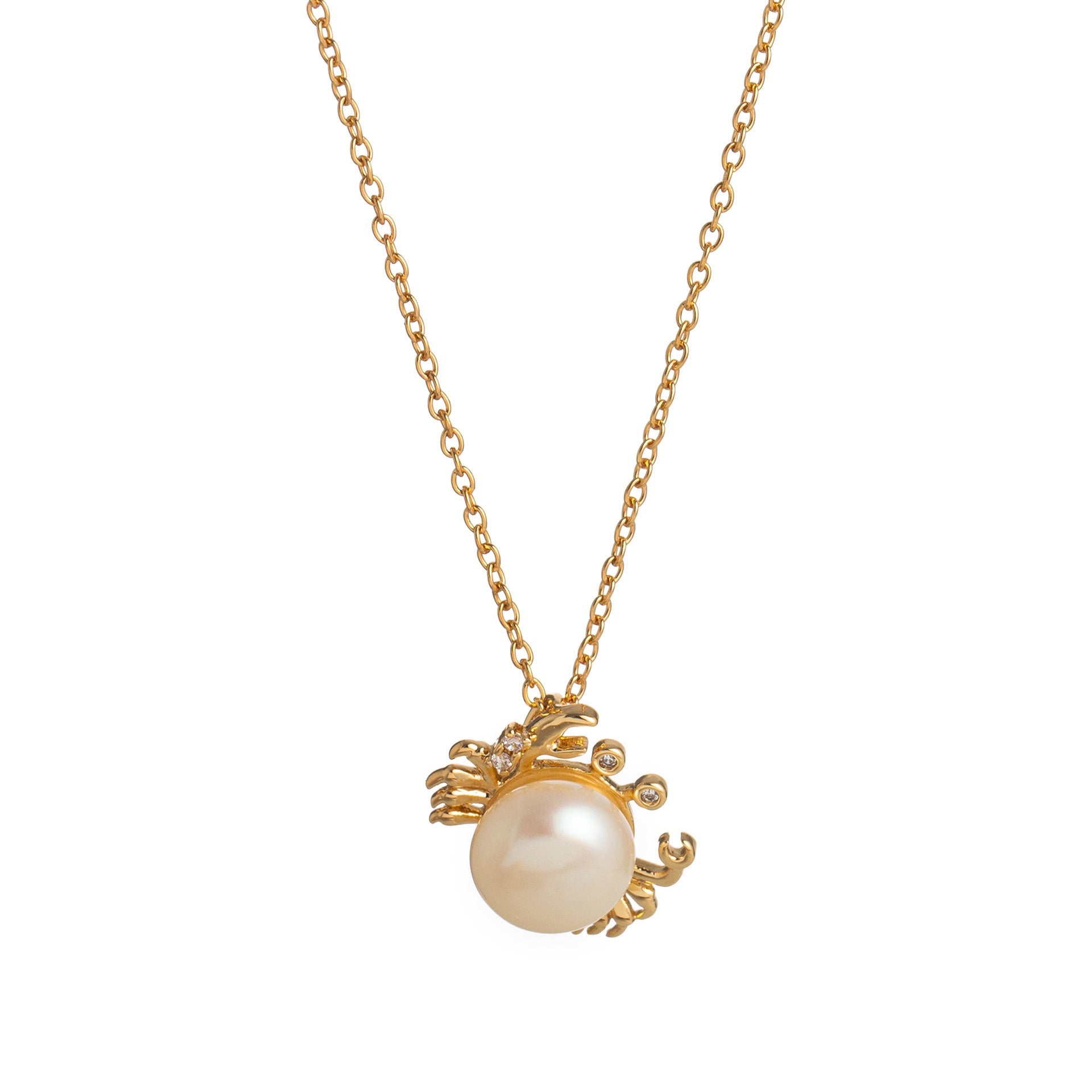 Ocean World Clownfish Natural Pearl Baroque Fish Pendant Collarbone Necklace