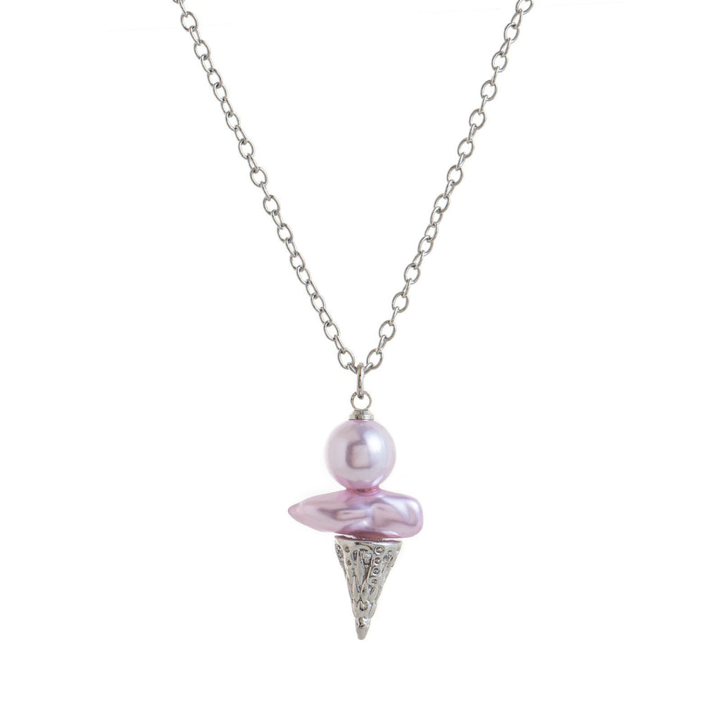 Baroque Ice Cream Charm Pearl Chain Necklace – Niche Luxe Design