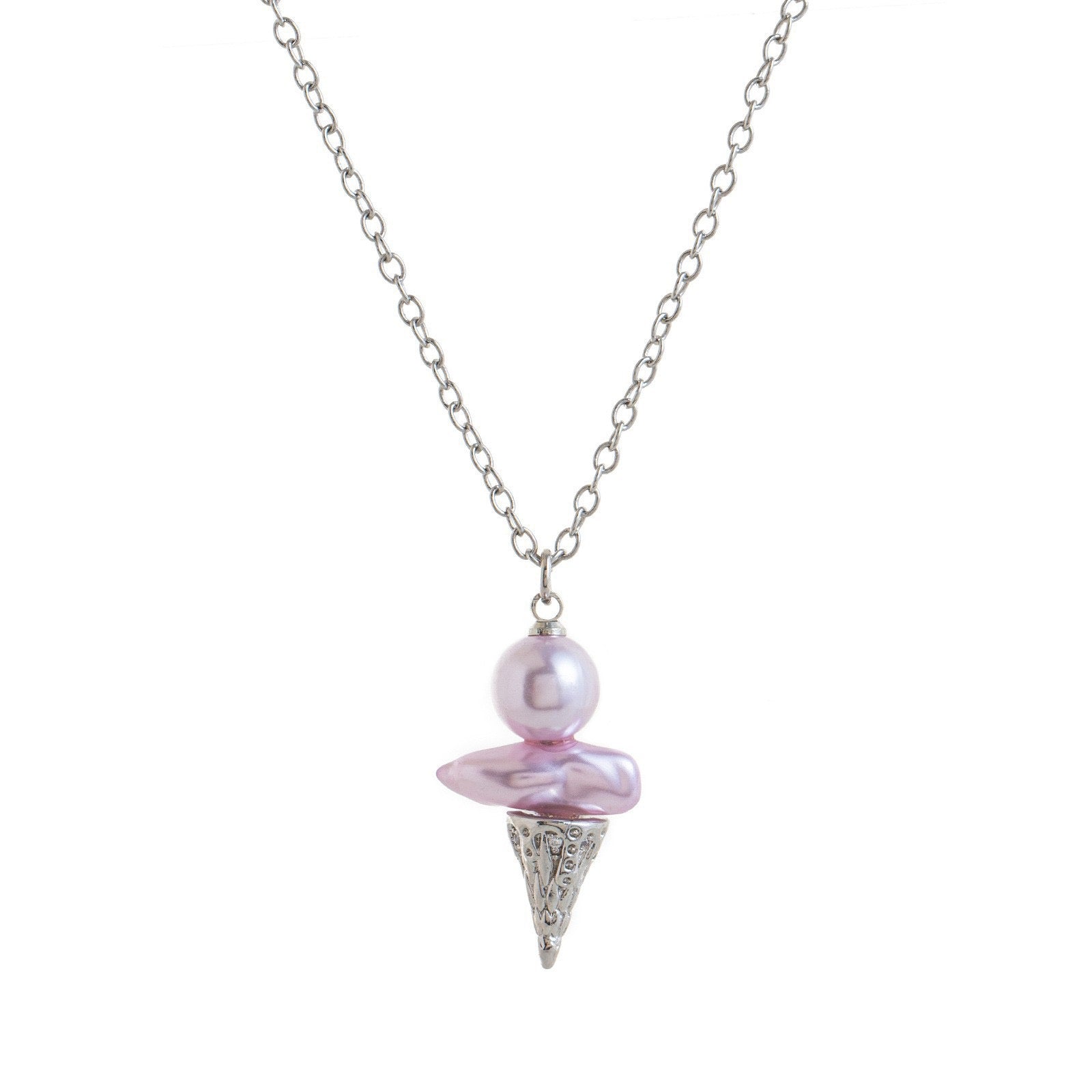 Baroque Ice Cream Charm Pearl Chain Necklace – Niche Luxe Design