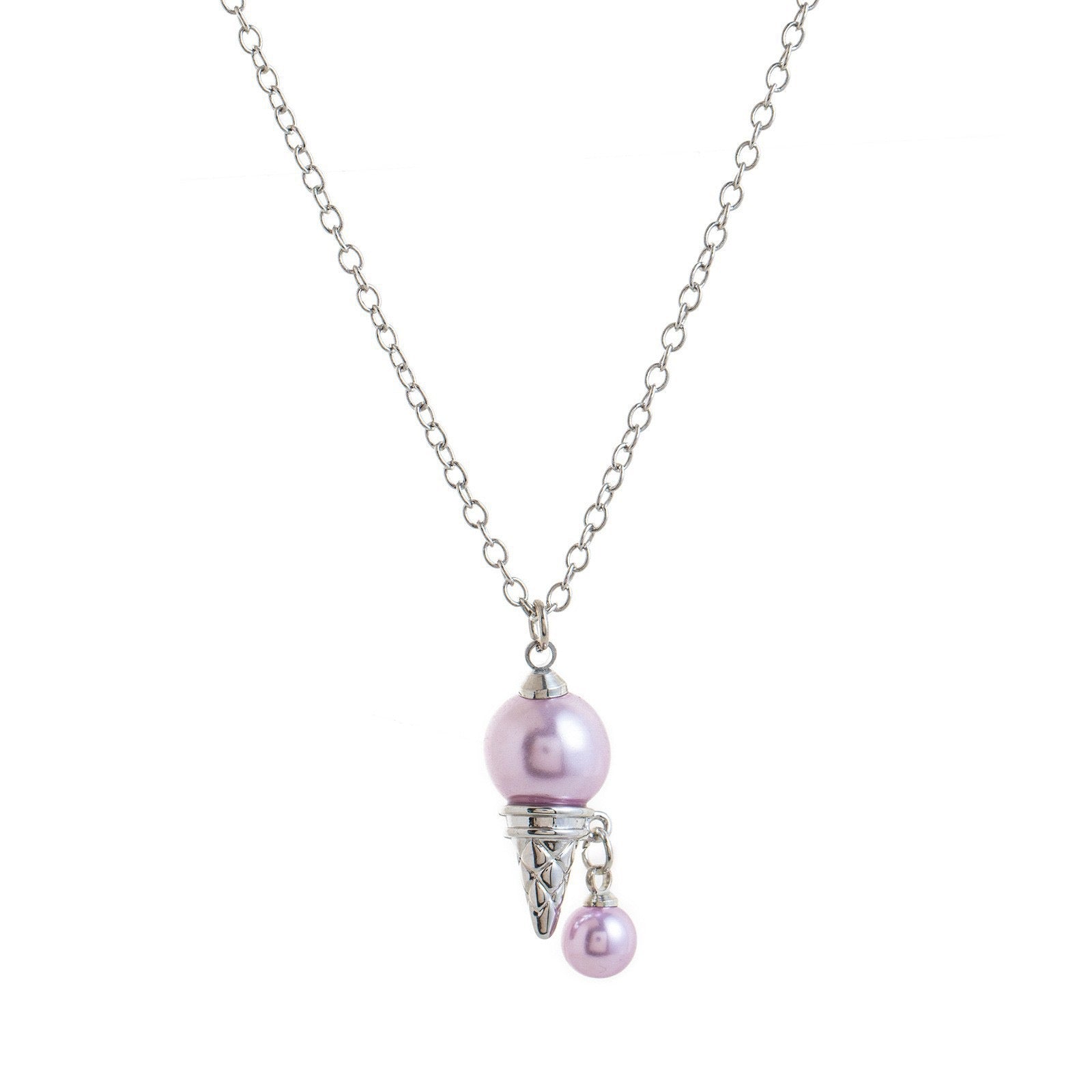 Baroque Ice Cream Charm Pearl Chain Necklace – Niche Luxe Design
