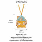Fairytale Gingerbread House Openable Pendant Necklace – Enamel Colour-Retaining - UMI