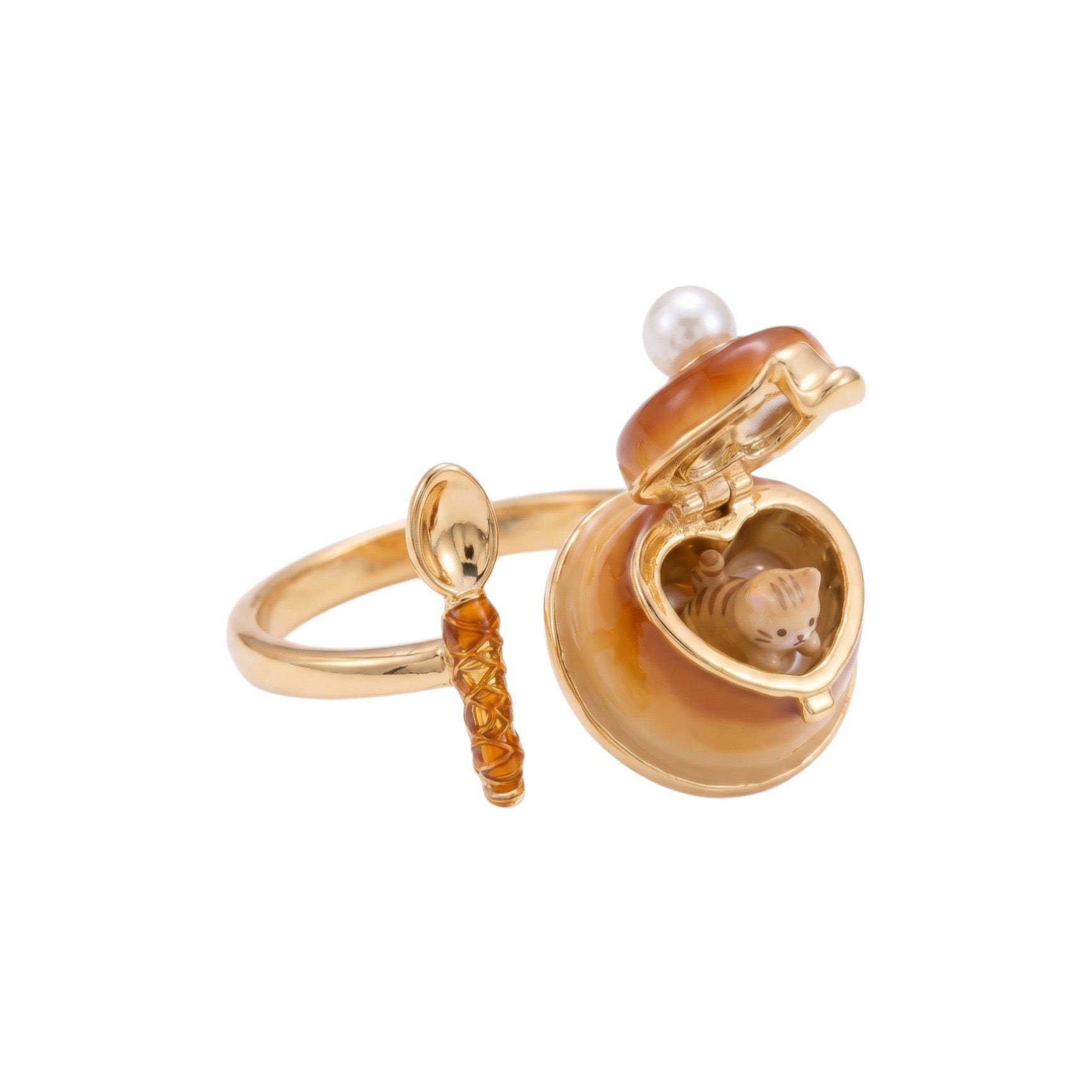 Miniature Food Play Openable Jewellery – Cat, Hamster & Bear Dessert Charm Necklaces & Rings, Viral Girly Collection