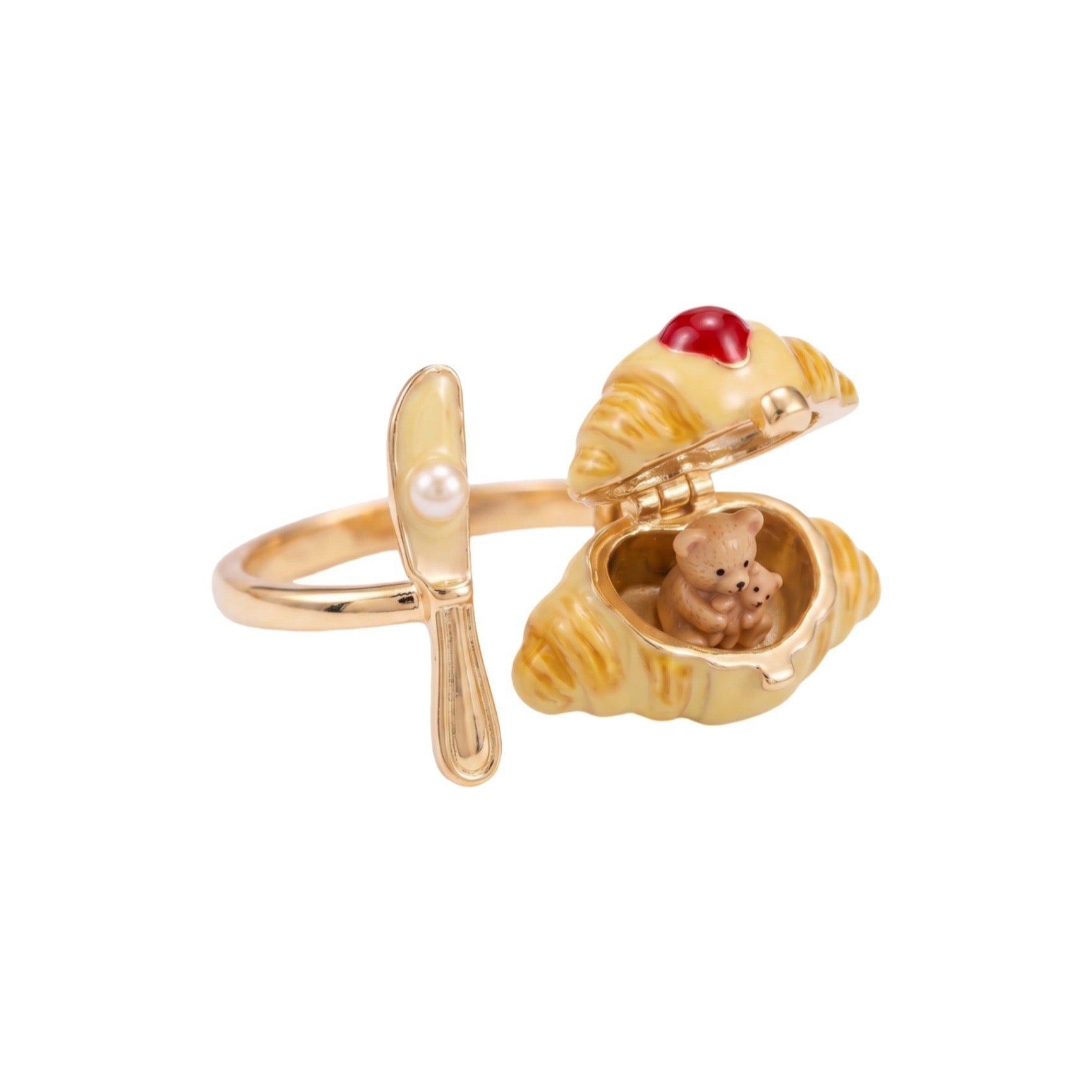 Miniature Food Play Openable Jewellery – Cat, Hamster & Bear Dessert Charm Necklaces & Rings, Viral Girly Collection