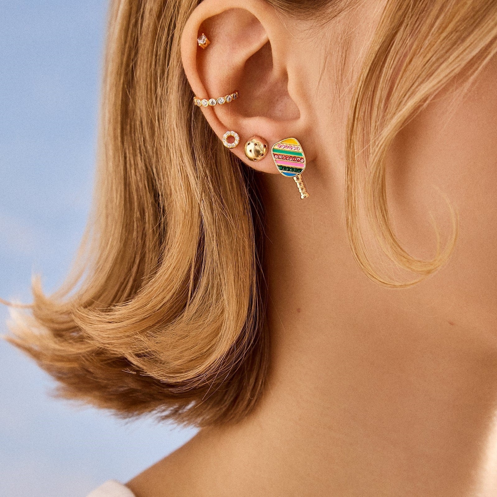 Bestselling Sports Collection Stud Earrings – Tennis, Football, Basketball, Soccer, Golf & Table Tennis