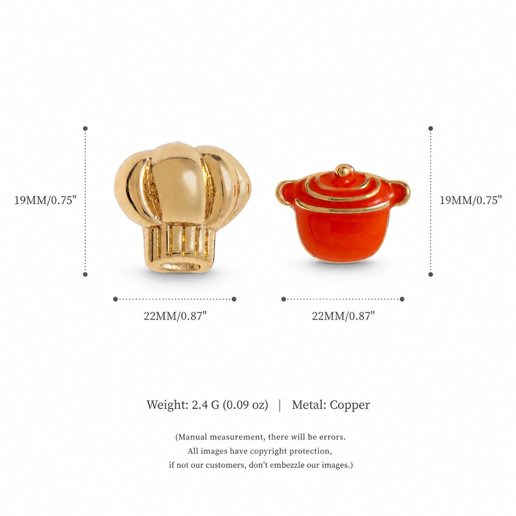 INS Creative Breakfast Food Stud Earrings | Asymmetric Rhinestone Cute Vacation Jewelry
