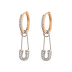 Minimalist INS Paperclip Zirconia Earrings | Titanium Steel High Color Retention - UMI
