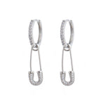 Minimalist INS Paperclip Zirconia Earrings | Titanium Steel High Color Retention - UMI