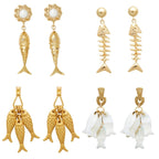 New Arrival Tropical Fish & Pearl Shooting Star Earrings | INS Niche Design - UMI