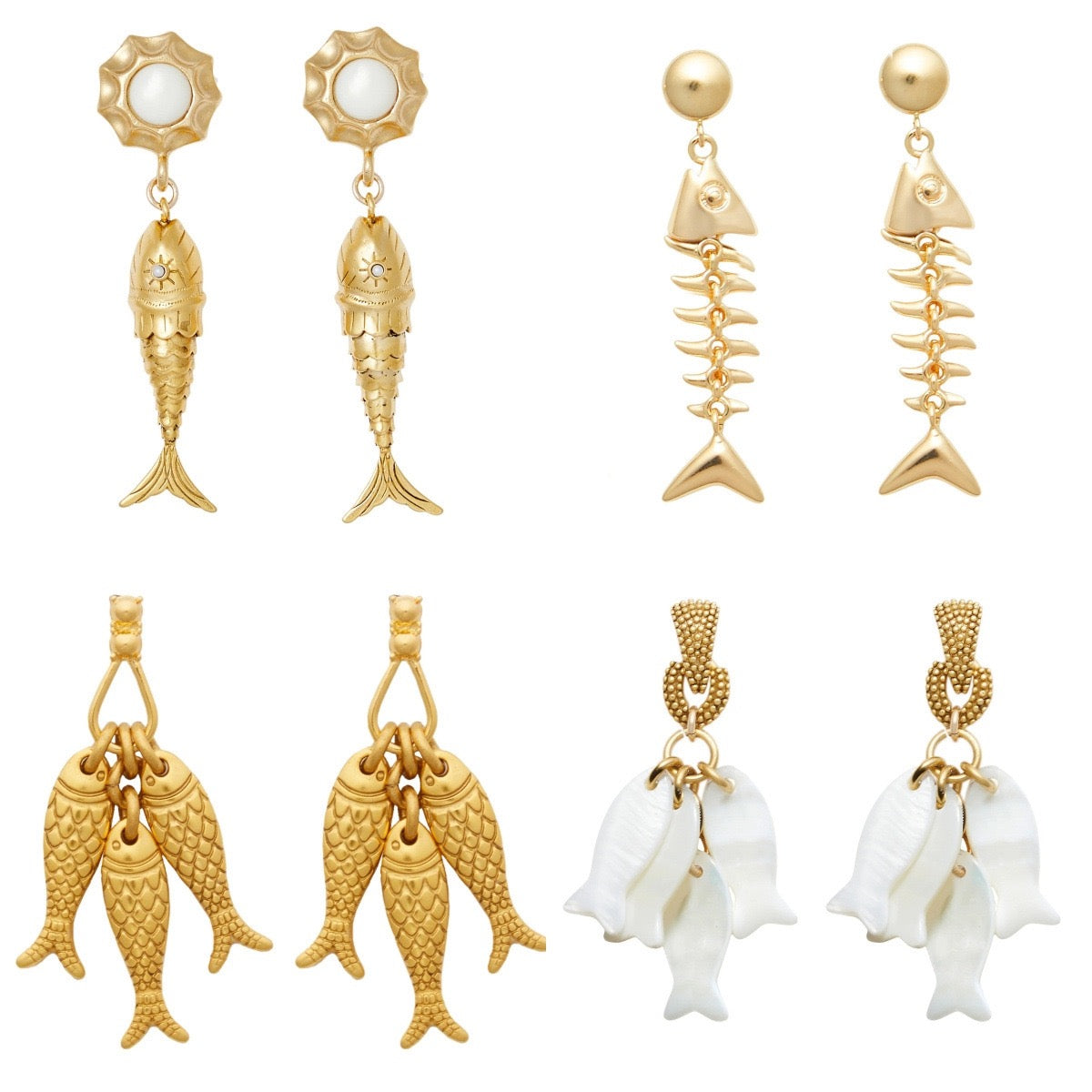 New Arrival Tropical Fish & Pearl Shooting Star Earrings | INS Niche Design