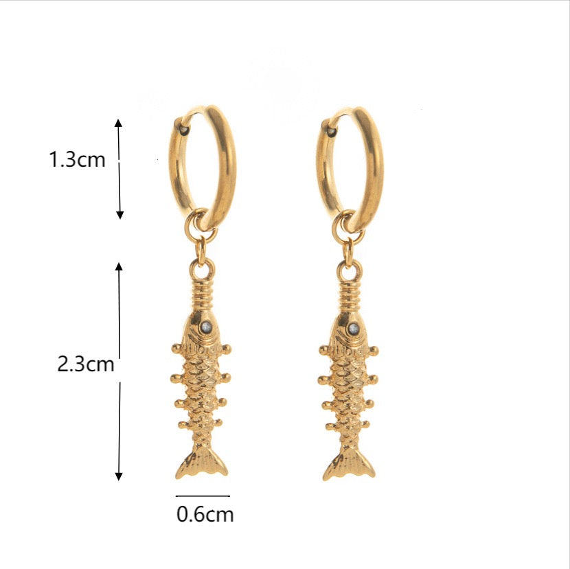 New Arrival Tropical Fish & Pearl Shooting Star Earrings | INS Niche Design
