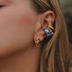 Ocean Stud Earrings & Ear Clips | Gold Plated Dopamine Style | Bestselling New Arrival - UMI