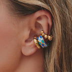 Ocean Stud Earrings & Ear Clips | Gold Plated Dopamine Style | Bestselling New Arrival - UMI