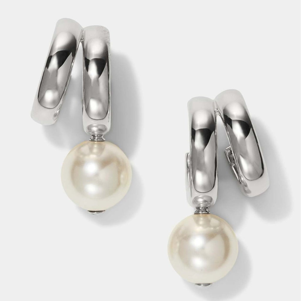 Irregular Line Pearl Stud Earrings | INS Design | 18K Gold Plated High Colour Retention
