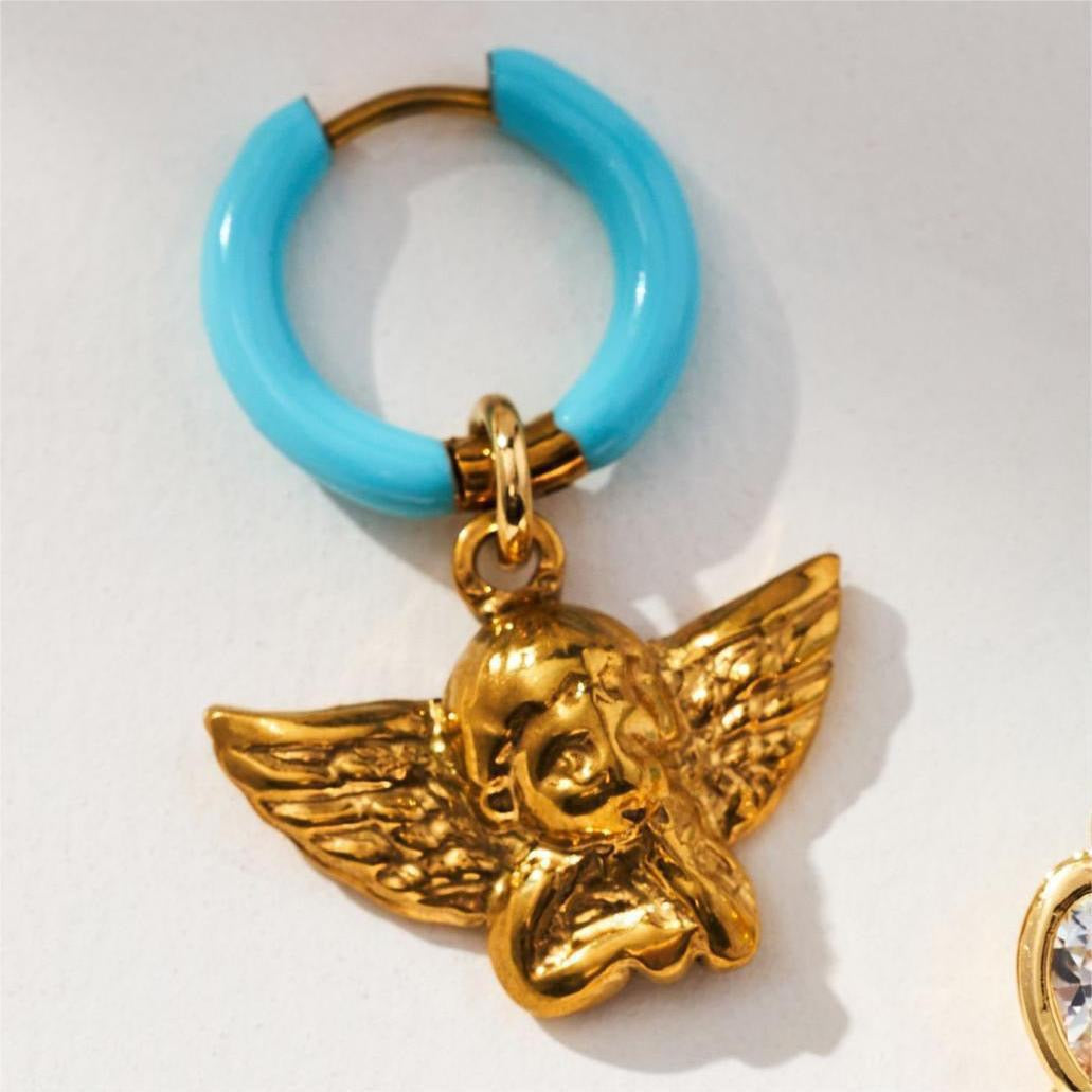 Niche INS Angel Baby Pearl Baroque Earrings | High Colour Retention